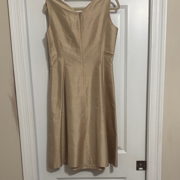 Silk Talbots Tan Wedding Dress with Jacket - Picture 8 of 8